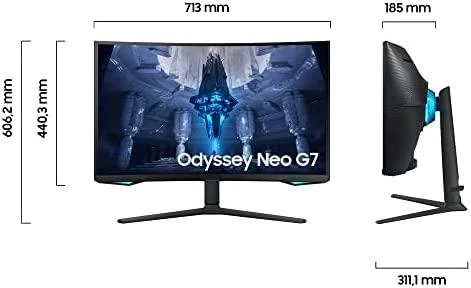 Monitorius Samsung LS32BG750NPX Gaming 165Hz 1ms Mini-LED + Quantum HDR 2000, Freesync Premium Pro, G-Sync Compatible UHD