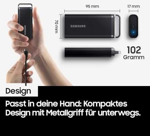 Nešiojamas kietasis diskas Samsung MU-PH2T0S/EU Portable SSD 2TB/T5 EVO USB 3.2 Gen 1