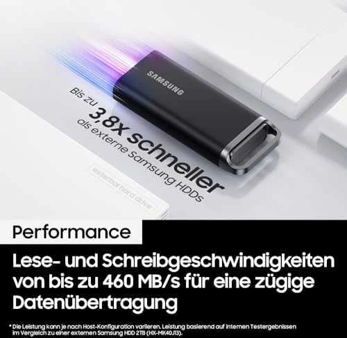 Nešiojamas kietasis diskas Samsung MU-PH4T0S/EU Portable SSD 4TB/T5 EVO USB 3.2 Gen 1