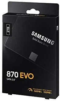 Kietasis vidinis diskas SSD SAMSUNG 870 EVO 2TB/SATA 3.0|MLC/MZ-77E2T0B/EU