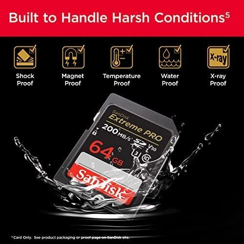 Atminties kortelė SanDisk SDXC 64GB Extreme Pro V30 UHS-I U3 200/90 MB/s