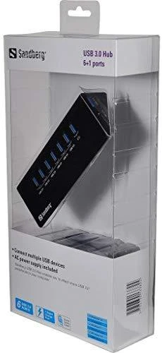 Sandberg USB 3.0 Hub 6+1 prievadai
