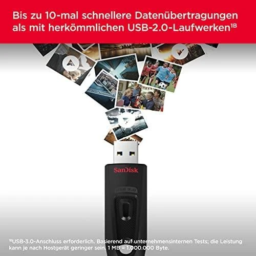 USB laikmena SanDisk 128GB Cruzer Ultra USB 3.0 130 MB/s