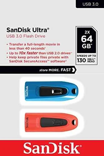 Pendrive SanDisk Ultra (2 vnt.), 64 GB (SDCZ48-064G-G46BR2)
