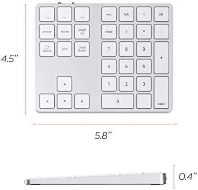 SATECHI Aluminum Extended klaviatūra Sidabrinis