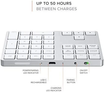 SATECHI Aluminum Extended klaviatūra Sidabrinis