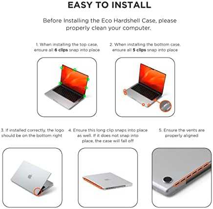 SATECHI Eco Hardshell dėklas, skirtas MacBook Pro 14 – skaidrus