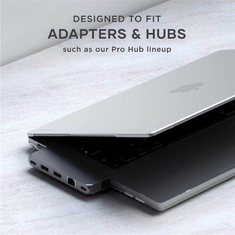 SATECHI Eco Hardshell dėklas, skirtas MacBook Pro 14 – skaidrus