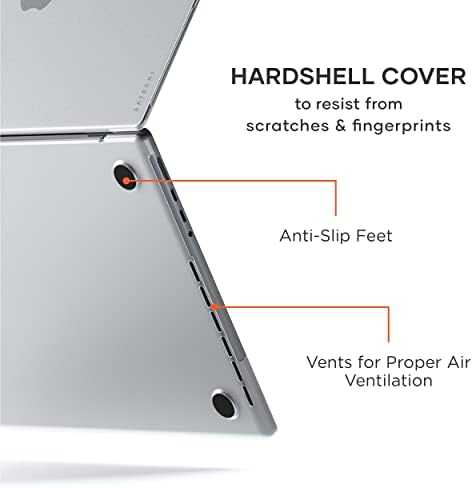 SATECHI Eco Hardshell dėklas, skirtas MacBook Pro 14 – skaidrus