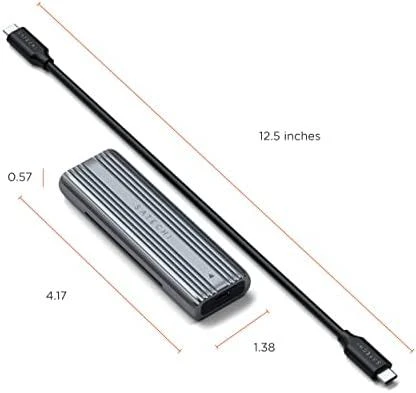 Satechi SATECHI USB-C NVME ir SATA SSD korpuso erdvė pilka