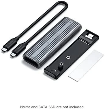 Satechi SATECHI USB-C NVME ir SATA SSD korpuso erdvė pilka