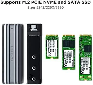 Satechi SATECHI USB-C NVME ir SATA SSD korpuso erdvė pilka