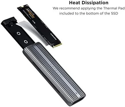 Satechi SATECHI USB-C NVME ir SATA SSD korpuso erdvė pilka