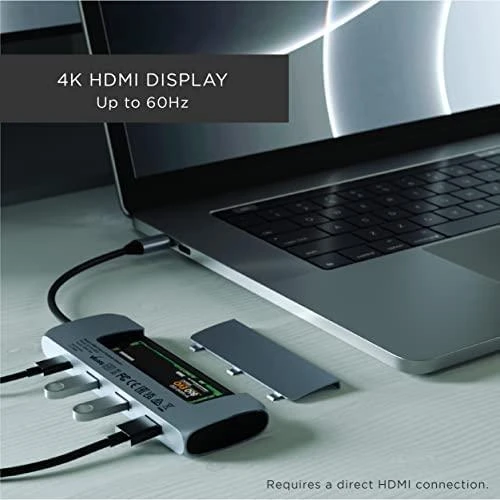 USB šakotuvas / SSD ek. Satechi USB-C 4K HDMI/2xUSB-A/1xUSB-C Kosminė pilka