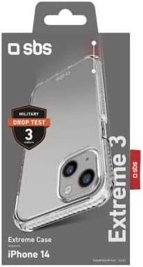 SBS Extreme 3 dėklas iPhone 14 telefonui, skaidrus.