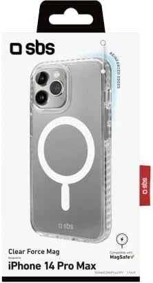 SBS magnetinis dėklas, suderinamas su MagSafe įkrovimu, skirtas iPhone 14 Pro Max Transparent