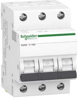 Schneider Electric Automatinis jungiklis Schneider K60N, 3P, C, 16A, 6kA