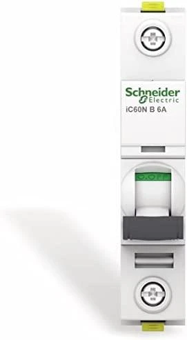 Schneider Electric grandinės pertraukiklis 1P B 6A 6kA AC iC60N - A9F03106