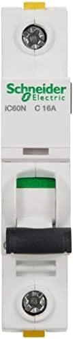 Schneider Electric grandinės pertraukiklis 1P C 16A 6kA AC iC60N - A9F04116