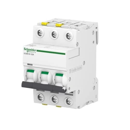Schneider Electric miniatiūrinis grandinės pertraukiklis 3P B 32A 6kA AC iC60N - A9F03332