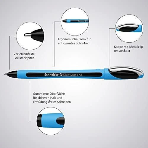 Schneider Schreibgerate długopis Slider Memo 1,4 mm 6 vnt