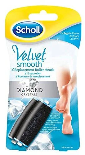 Scholl Elektrinių frezų "Velvet Smooth" atsarginės galvutės vidutinio šiurkštumo su jūros mineralais 2 vnt.