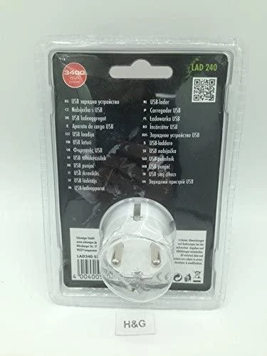Schwaiger Schwaiger USB Ladeadapter 230V mit Steckdose baltas
