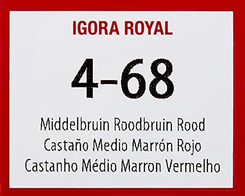 Schwarzkopf Igora Royal ilgalaikio poveikio plaukų dažai 60 ml - 4-68