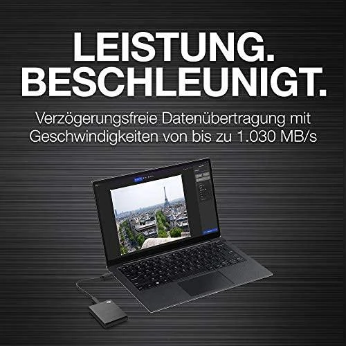 Kietasis diskas Seagate „One Touch STKG1000400“, 1 TB, USB C tipo, 3.2 kartos 1 (3.1 kartos 1), juodas