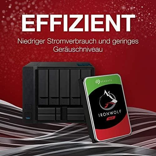 „SEAGATE NAS HDD 8TB IronWolf 7200rpm 6Gb/s SATA 256MB cache 8,9cm 3,5inch 24x7“ skirtas NAS ir RAID Rackmount sistemoms, juodos spalvos