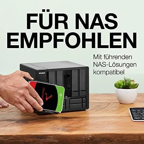 „SEAGATE NAS HDD 8TB IronWolf 7200rpm 6Gb/s SATA 256MB cache 8,9cm 3,5inch 24x7“ skirtas NAS ir RAID Rackmount sistemoms, juodos spalvos