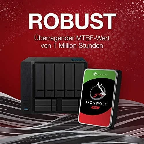 „SEAGATE NAS HDD 8TB IronWolf 7200rpm 6Gb/s SATA 256MB cache 8,9cm 3,5inch 24x7“ skirtas NAS ir RAID Rackmount sistemoms, juodos spalvos