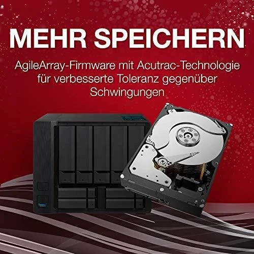 „SEAGATE NAS HDD 8TB IronWolf 7200rpm 6Gb/s SATA 256MB cache 8,9cm 3,5inch 24x7“ skirtas NAS ir RAID Rackmount sistemoms, juodos spalvos