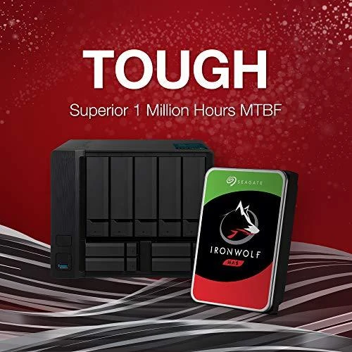 „SEAGATE NAS HDD 8TB IronWolf 7200rpm 6Gb/s SATA 256MB cache 8,9cm 3,5inch 24x7“ skirtas NAS ir RAID Rackmount sistemoms, juodos spalvos