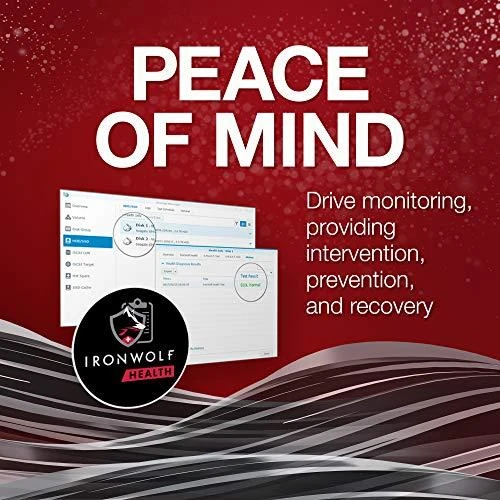 „SEAGATE NAS HDD 8TB IronWolf 7200rpm 6Gb/s SATA 256MB cache 8,9cm 3,5inch 24x7“ skirtas NAS ir RAID Rackmount sistemoms, juodos spalvos