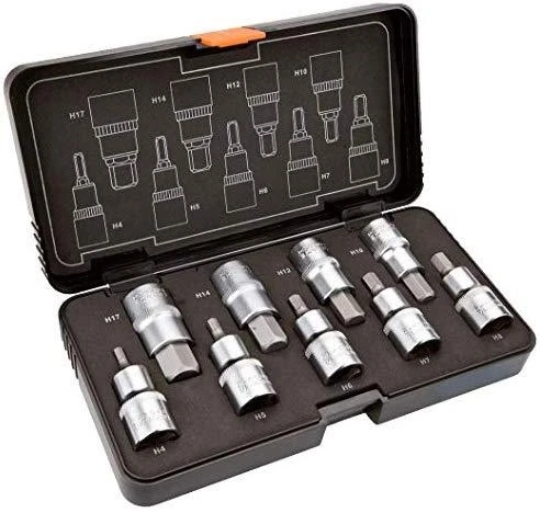 Neo Tools Koncówki Šešiakampiai antgaliai ant 55 mm lizdo, 9 vnt. rinkinys