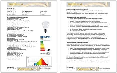 Segula Segula LED Tropfenlampe matt E14 3,2W 2700K dimmbar