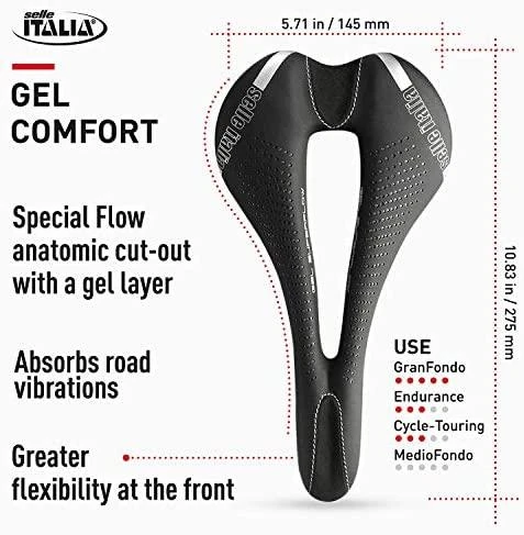 Selle Italia balnas SELLE ITALIA MAX SLR GEL SUPERFLOW L (id atitikimas - L3) TI 316 Tube 7, fiber-tek, 280g, juodas (NAUJAS)
