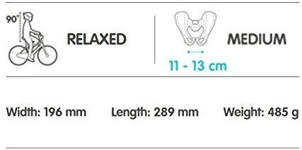 Selle Italia Selle Royal Saddle SCIENTIA MODERATE M1 SMALL 60st. Gelis + Unisex elastomerai (SR-54M0SB0A09210)