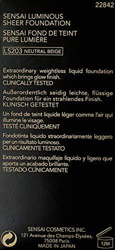 Makiažo pagrindas SENSAI LUMINOUS SHEER SPF15 NO.203, NEUTRAL BEIGE, 30ML