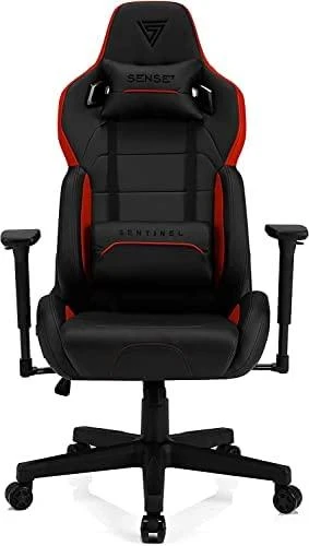 Žaidimų kėdė SENSE7 Sentinel, Raudona (odinė)