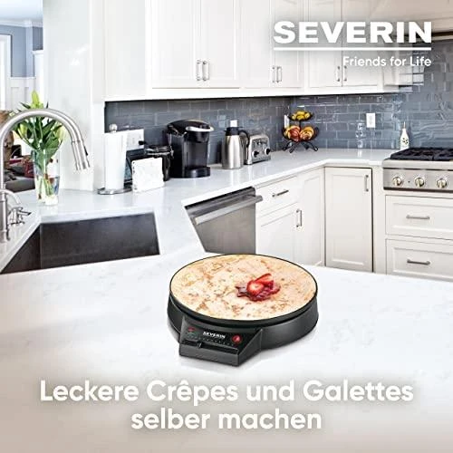 Blynelių keptuvė Severin CM 2198 Crepes Maker Juoda, 1000 W