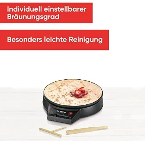 Blynelių keptuvė Severin CM 2198 Crepes Maker Juoda, 1000 W