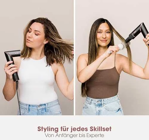 Plaukų formavimo prietaisas-džiovintuvas Shark Flexstyle HD426EU, Juodas, su 3 antgaliais