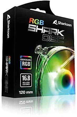 Sharkoon RGB SHARK diskas | 120 mm korpuso ventiliatorius