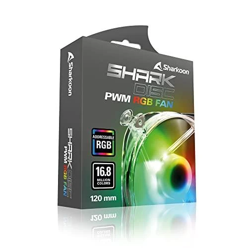 Sharkoon RGB SHARK diskas PWM | 120 mm korpuso ventiliatorius
