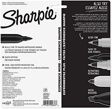 Sharpie Fine žymekliai, juodi (pakuotėje 12 vnt.) - 1996111