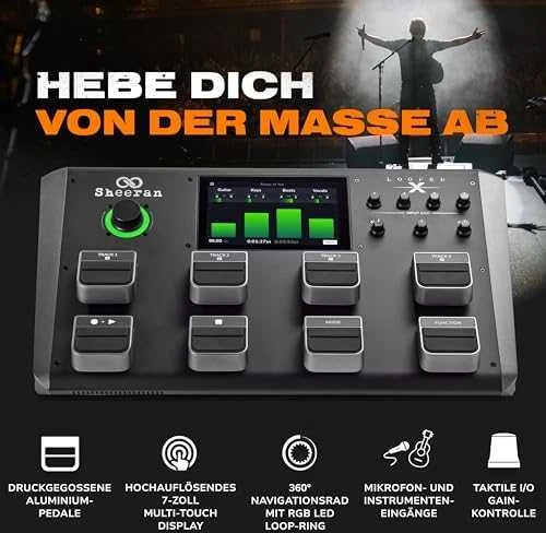Garso Įranga - Looperis HeadRush Sheeran Looper X 32-bit Jutiklinis Ekranas Grafitas