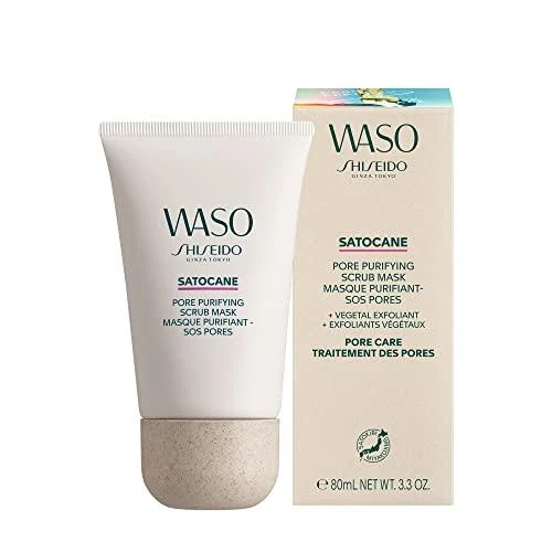 Shiseido Waso Satocane Pore Purifying Scrub Mask šveičiamoji veido kaukė, 80 ml