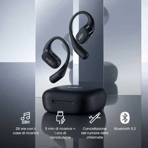 Ausinės Shokz OpenFit, Juodos spalvos
